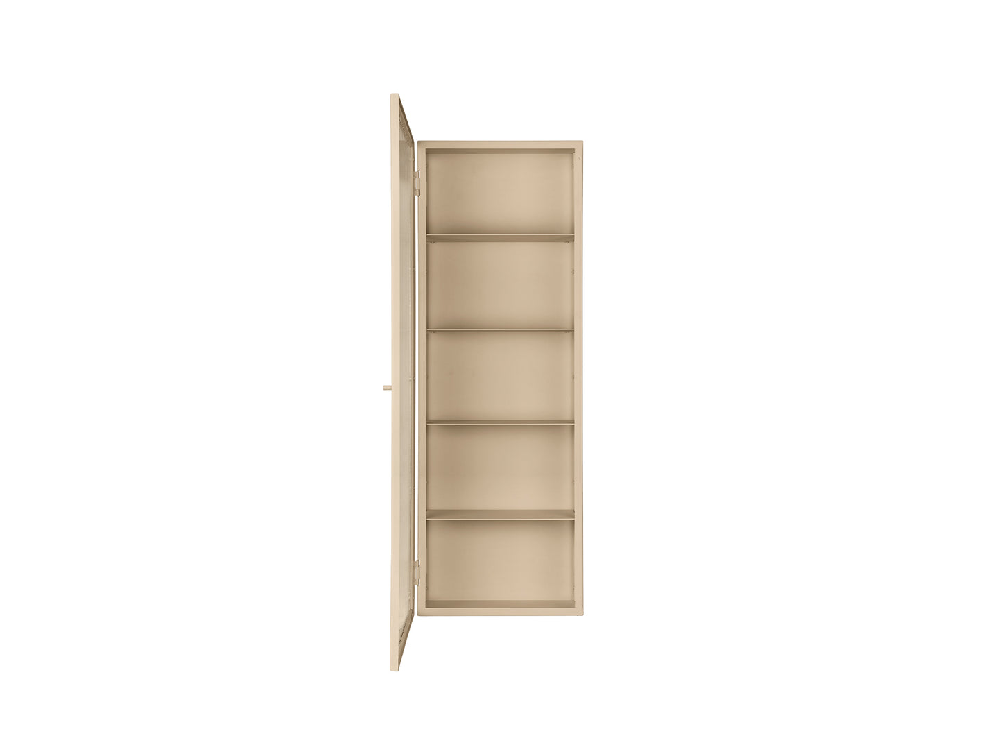 Haze Wall Cabinet - Tall by Ferm Living - Cashmere / Reeded Glass