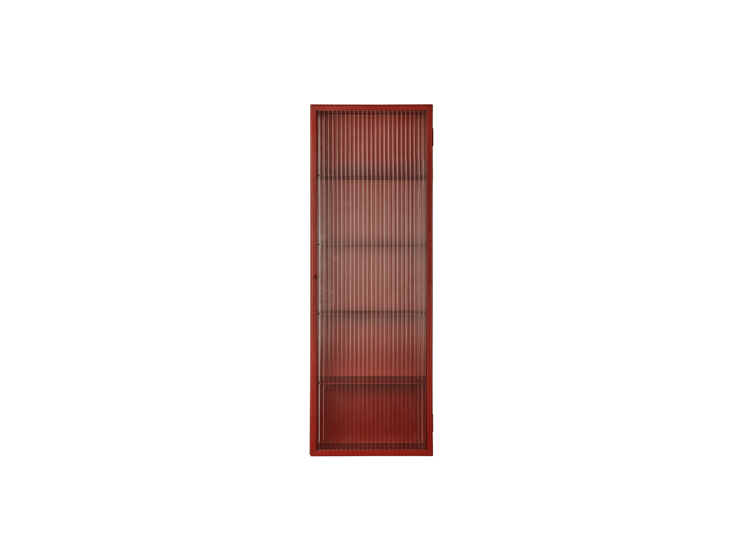 Haze Wall Cabinet - Tall by Ferm Living - Oxide Red / Reeded Glass