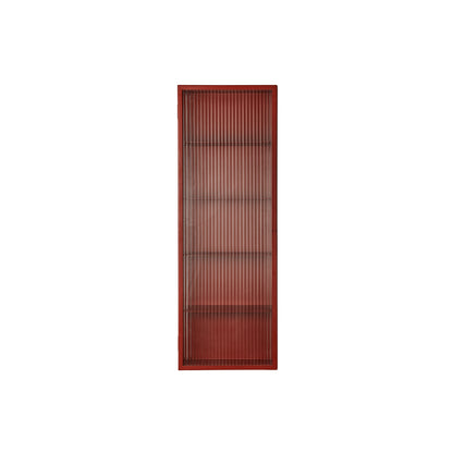 Haze Wall Cabinet - Tall by Ferm Living - Oxide Red / Reeded Glass
