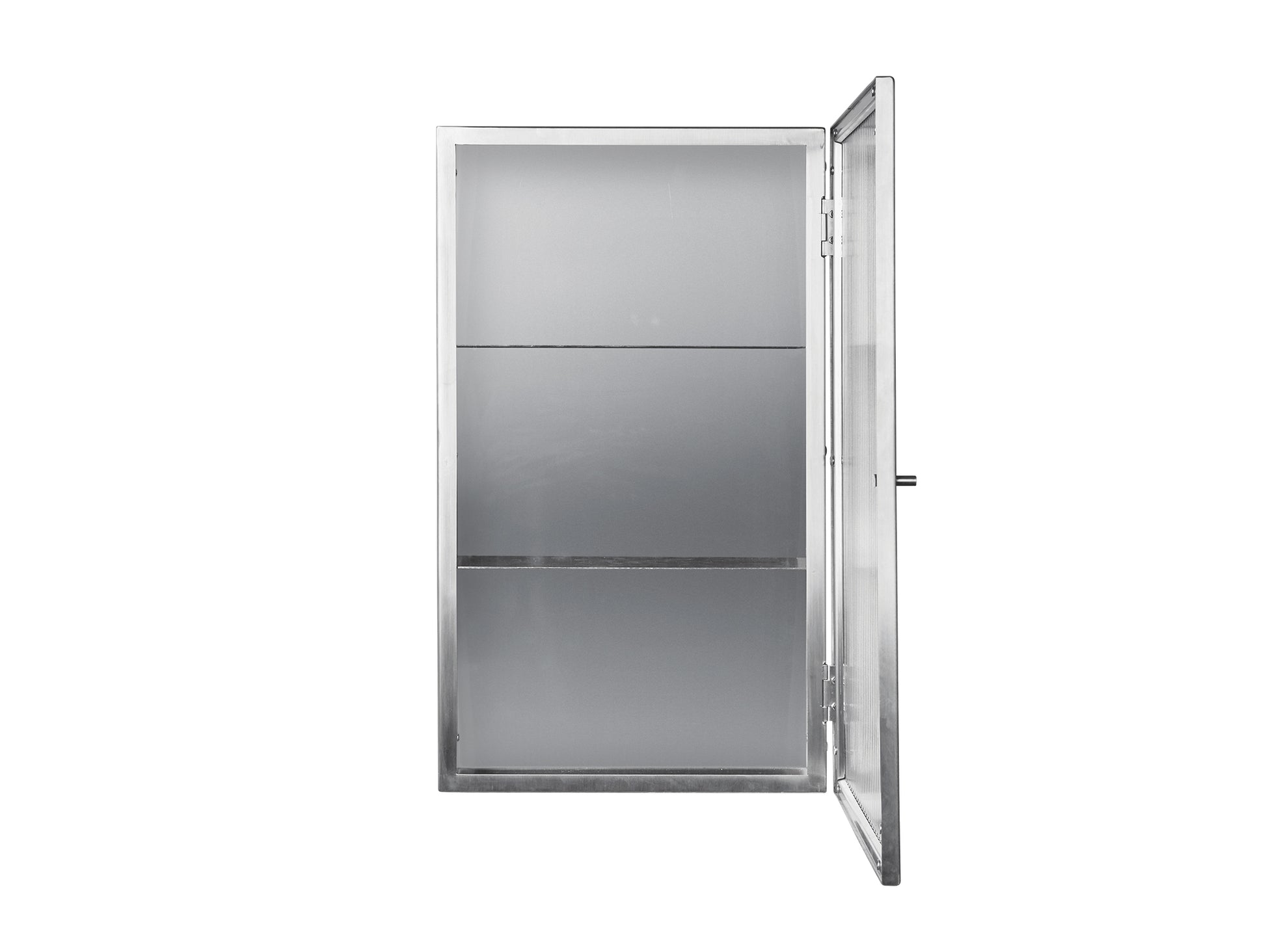 Haze Wall Cabinet by Ferm Living - Stainless Steel / Reeded Glass
