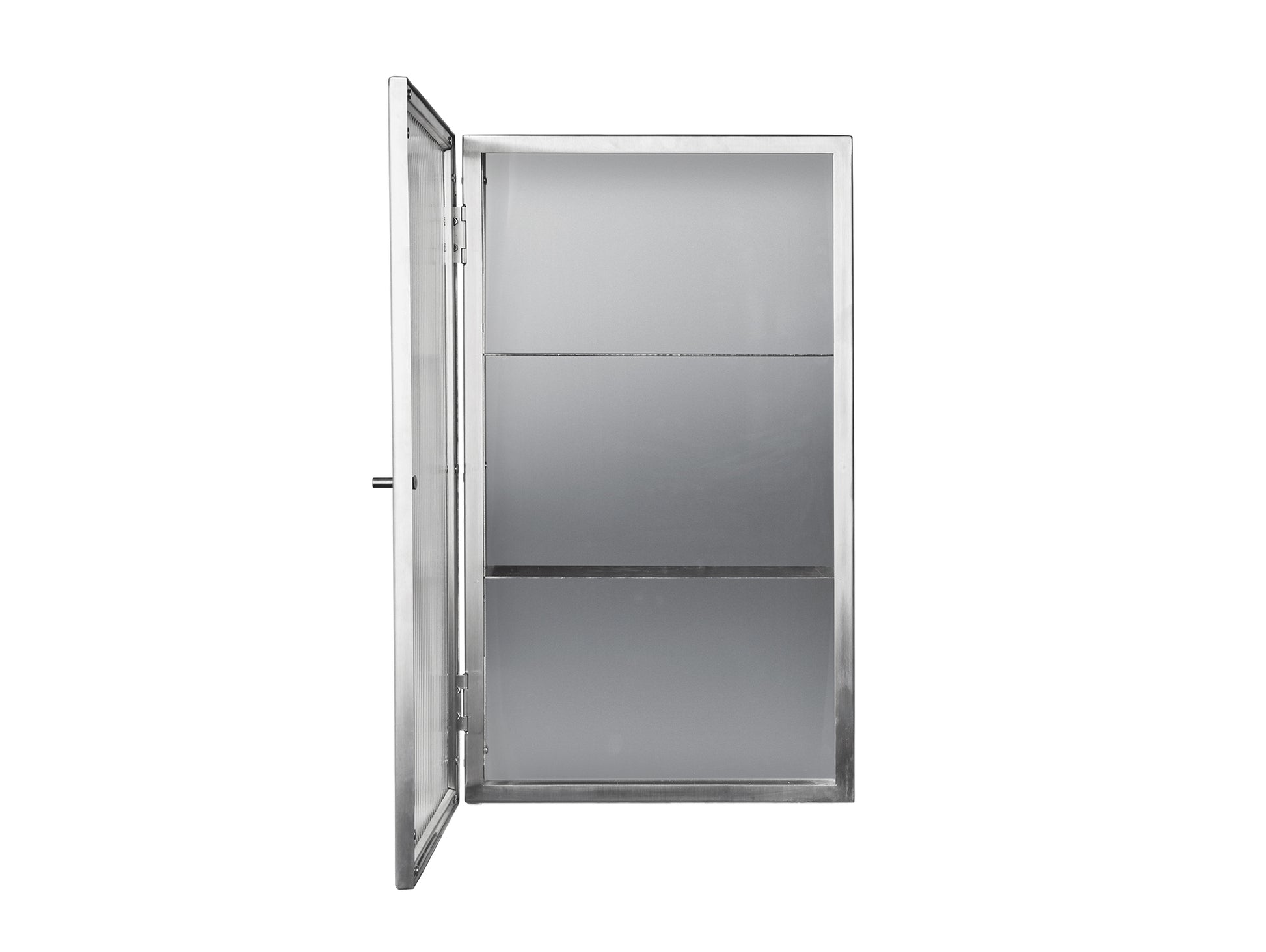 Haze Wall Cabinet by Ferm Living - Stainless Steel / Reeded Glass