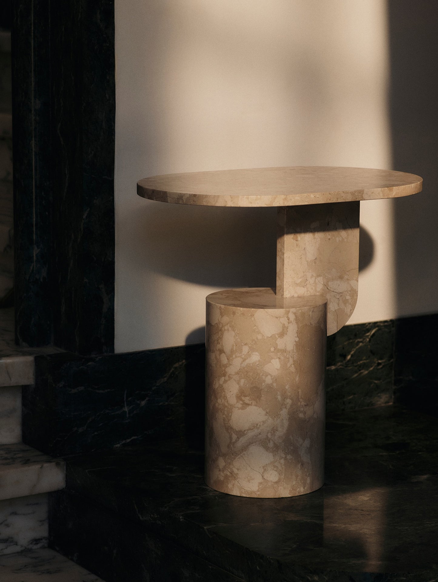 Insert Side Table by Ferm Living - Marble Sand
