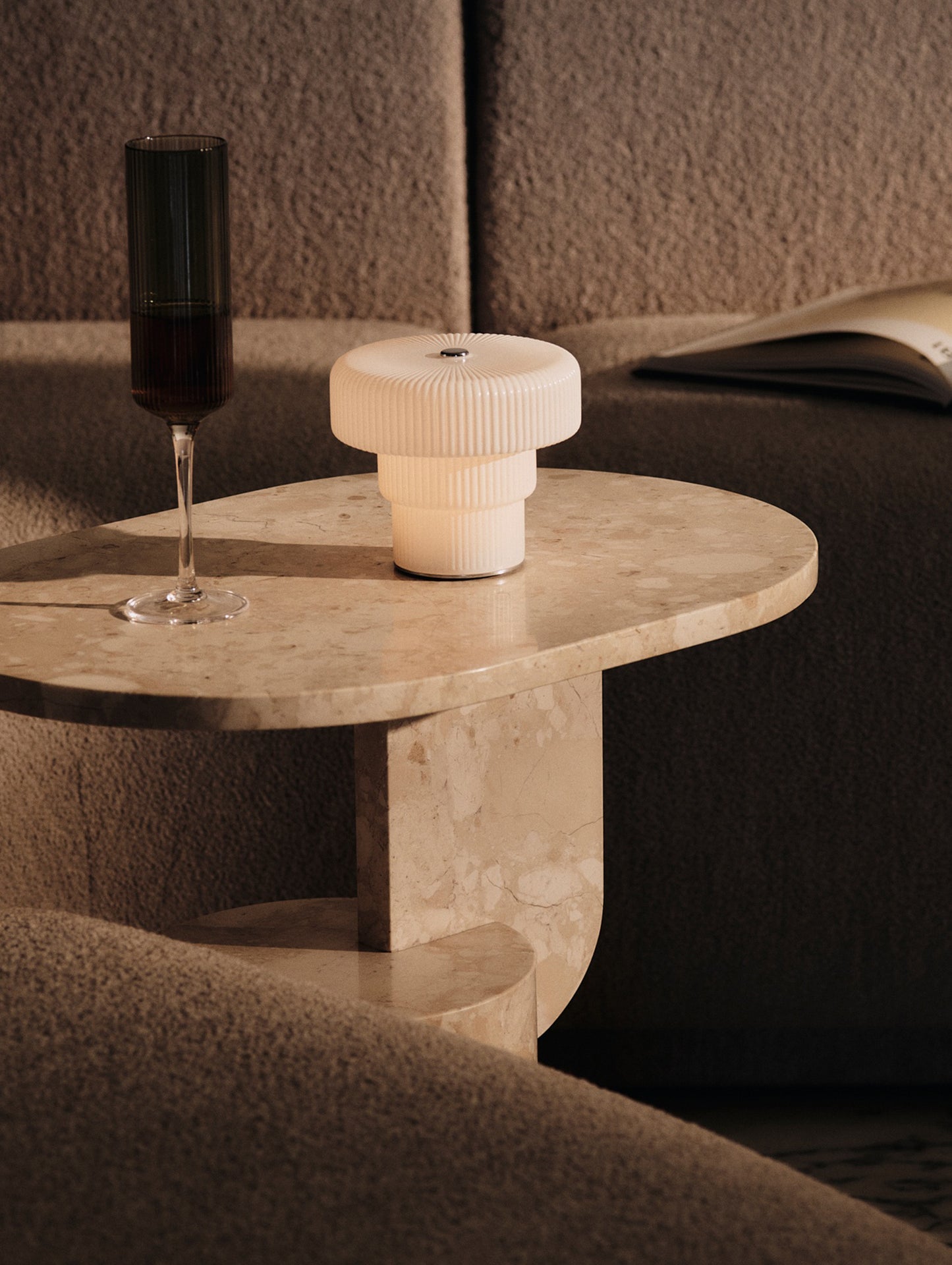 Insert Side Table by Ferm Living - Marble Sand