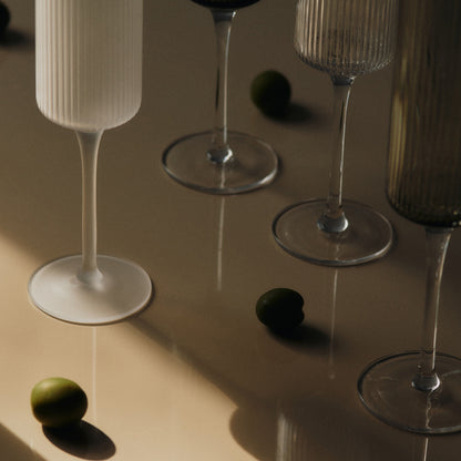 Ripple Champagne Flutes - Set of 2 (Clear) by Ferm Living