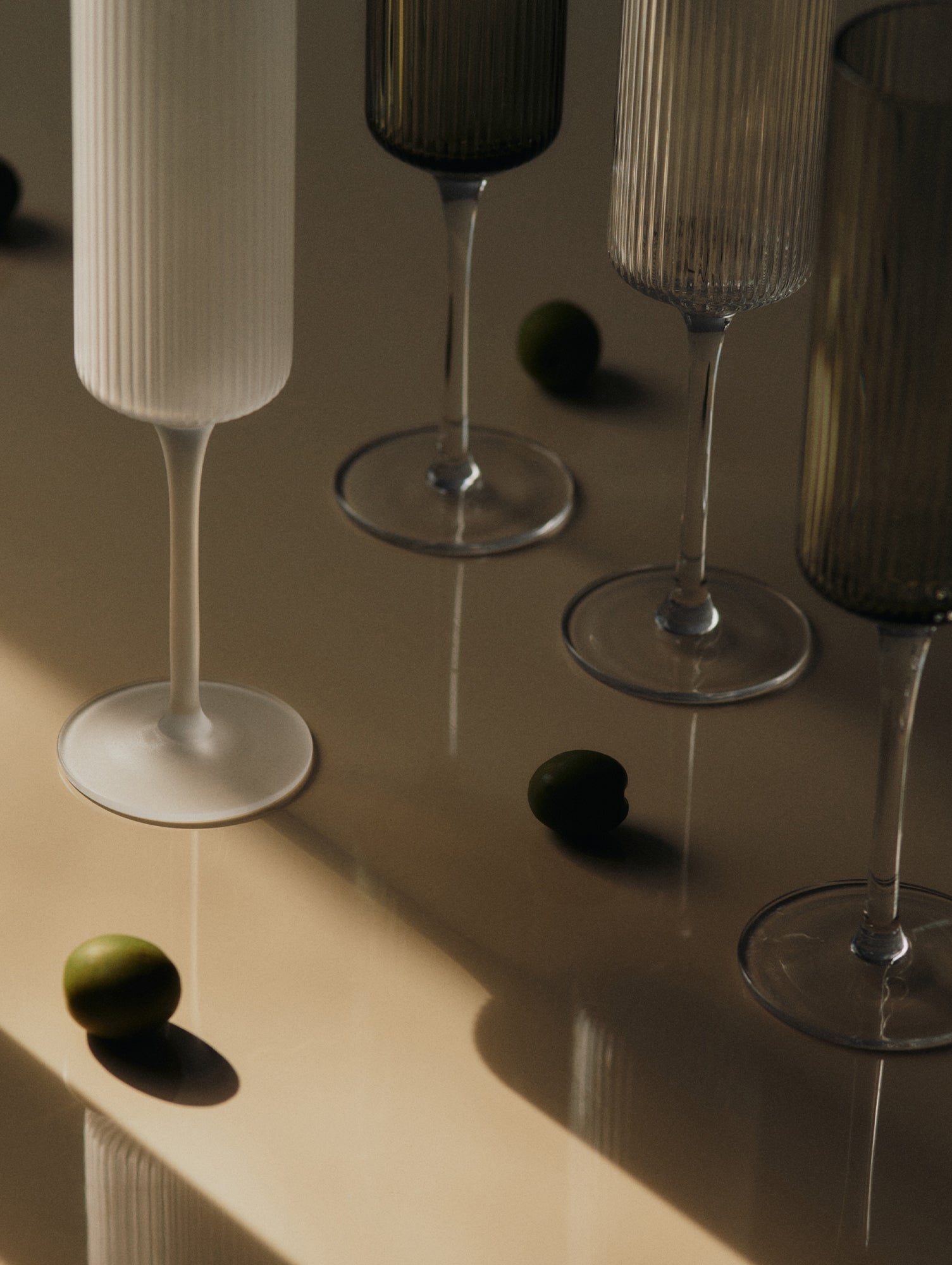 Ripple Champagne Flutes - Set of 2 (Clear) by Ferm Living