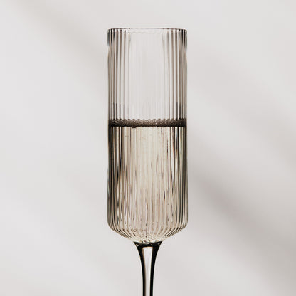Ripple Champagne Flutes - Set of 2 (Clear) by Ferm Living