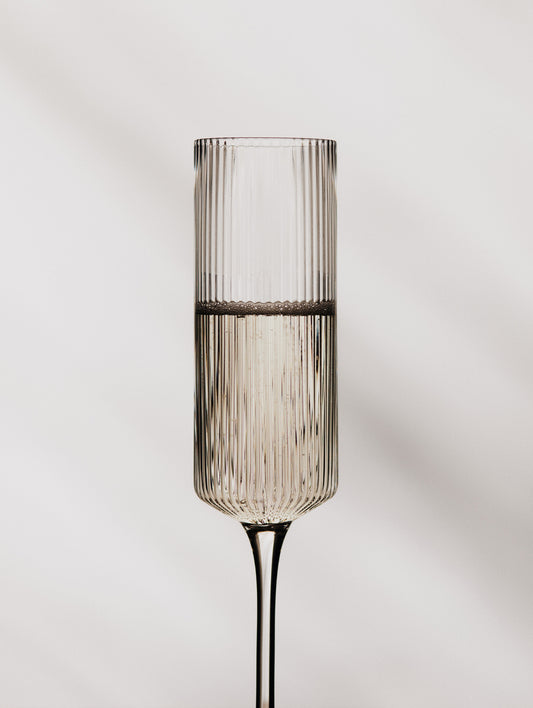 Ripple Champagne Flutes - Set of 2 (Clear) by Ferm Living