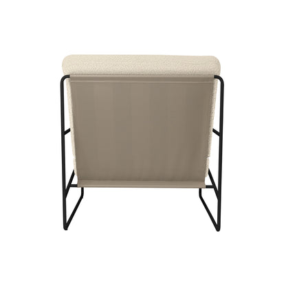 Desert 1-Seater Sofa by Ferm Living - Black Frame / Pure Boucle