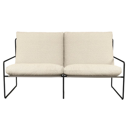 Desert 2-Seater Sofa by Ferm Living - Black Frame / Pure Boucle