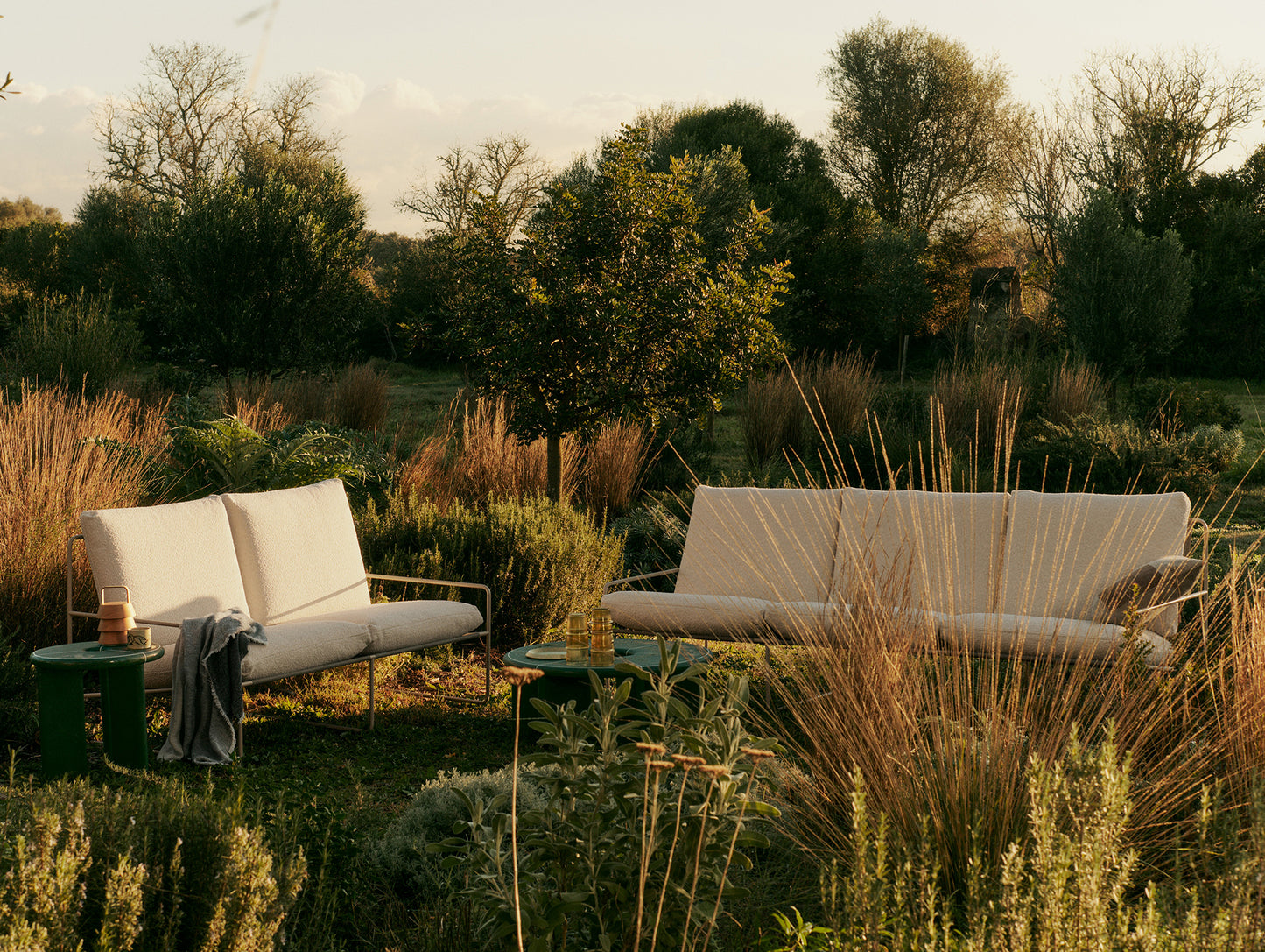 Desert 3-Seater Sofa by Ferm Living - Cashmere Frame / Pure Boucle