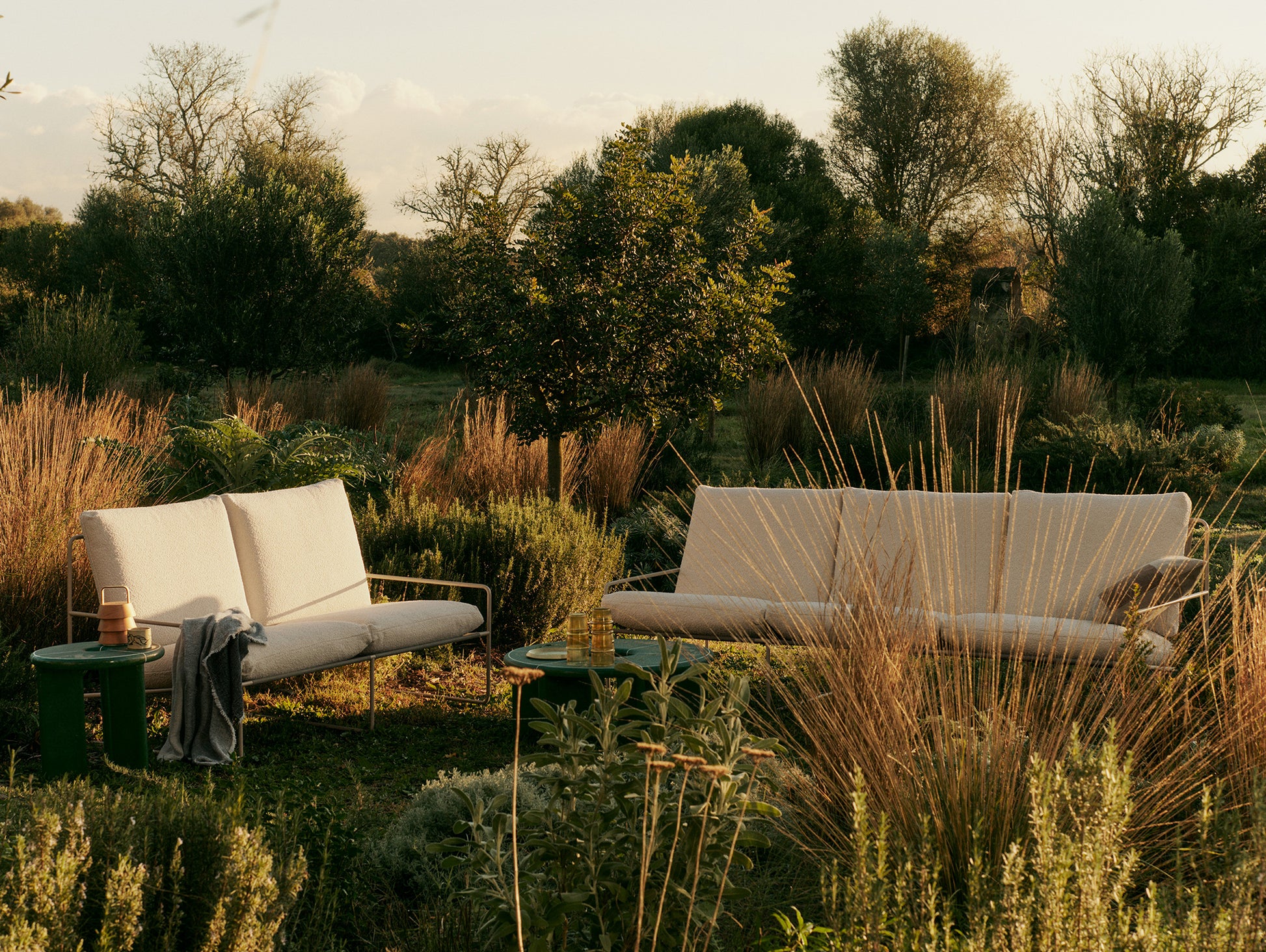 Desert 3-Seater Sofa by Ferm Living - Cashmere Frame / Pure Boucle