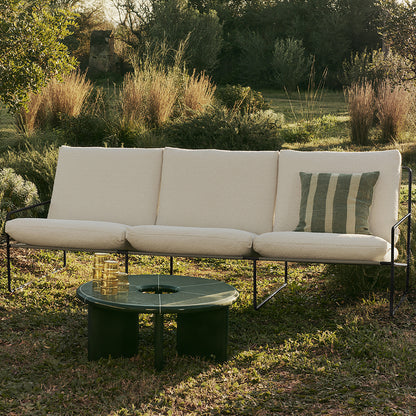 Desert 3-Seater Sofa by Ferm Living - Dark Frame / Pure Boucle
