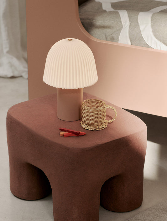 Frill Portable Lamp by Ferm Living - Rose