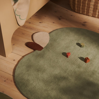 Skye Blanket by Ferm Living - Tea Green / Parchment