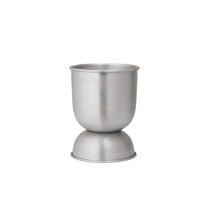 Hourglass Pots by Ferm Living - Extra Small / Brushed Aluminium