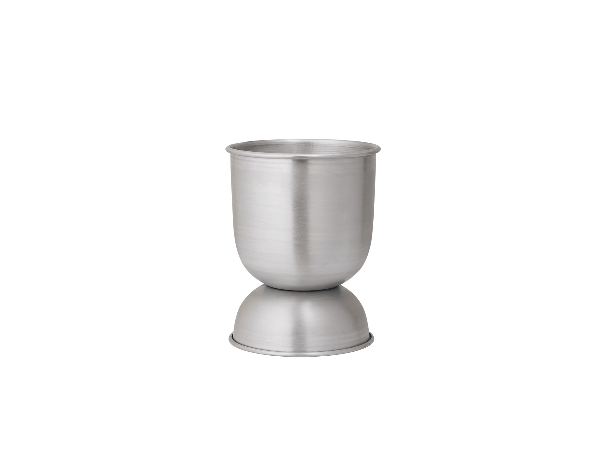 Hourglass Pots by Ferm Living - Extra Small / Brushed Aluminium