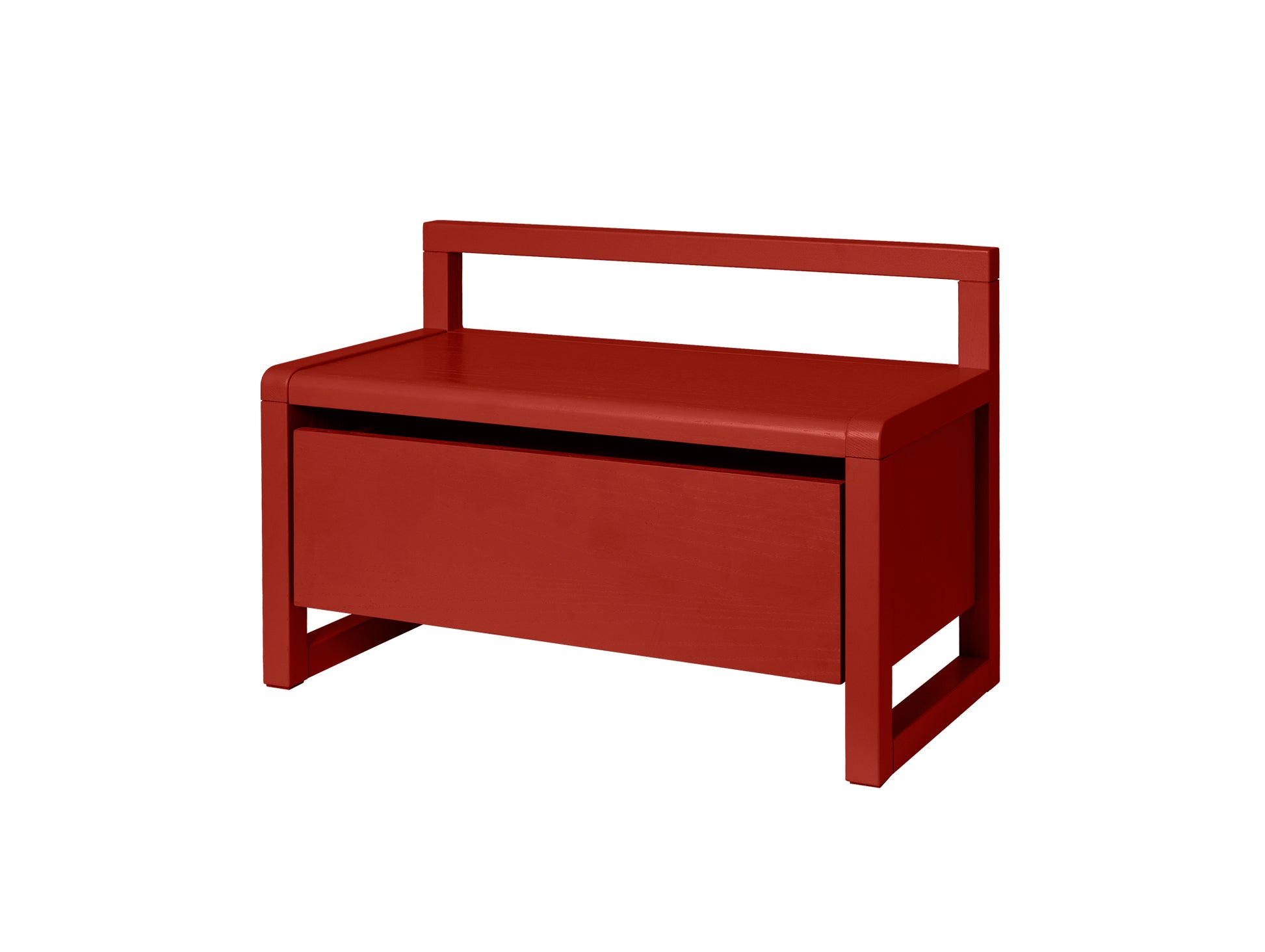 Little Architect Storage Bench by Ferm Living - Poppy Red Painted Ash