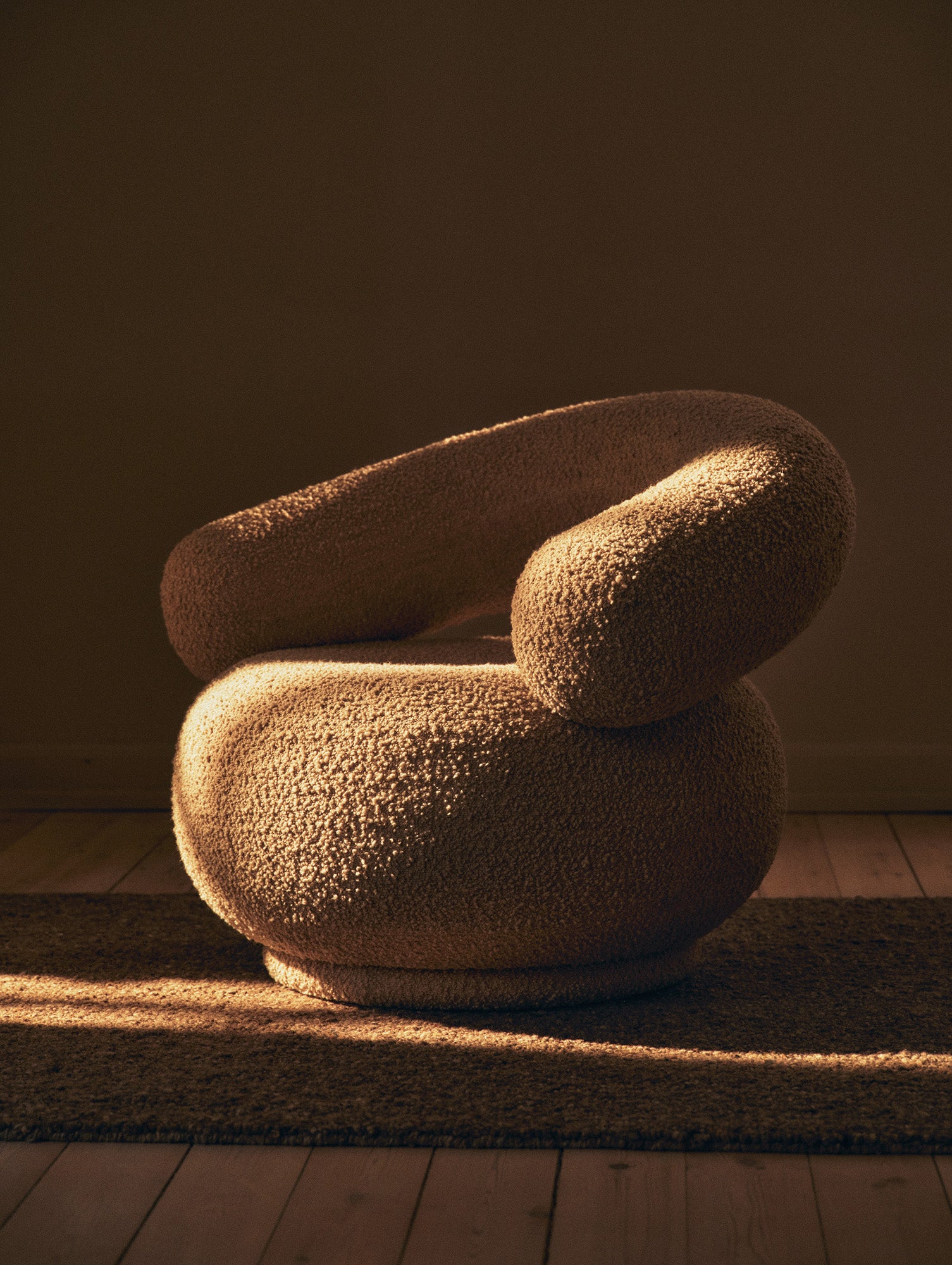 Orbo Lounge Chair by Ferm Living - Raw Boucle