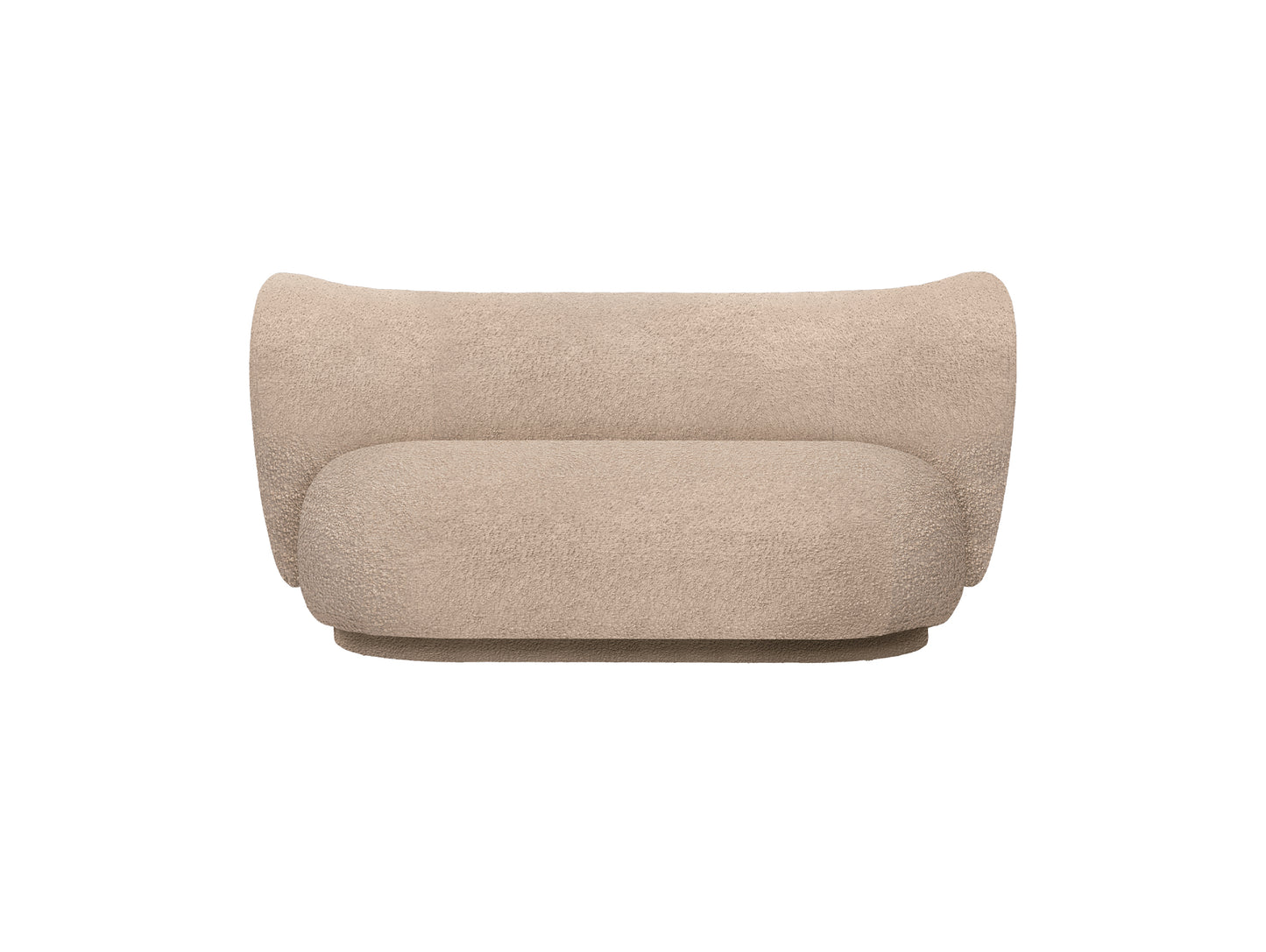 Rico 2-Seater Sofa by Ferm Living - Raw Bouclé Natural