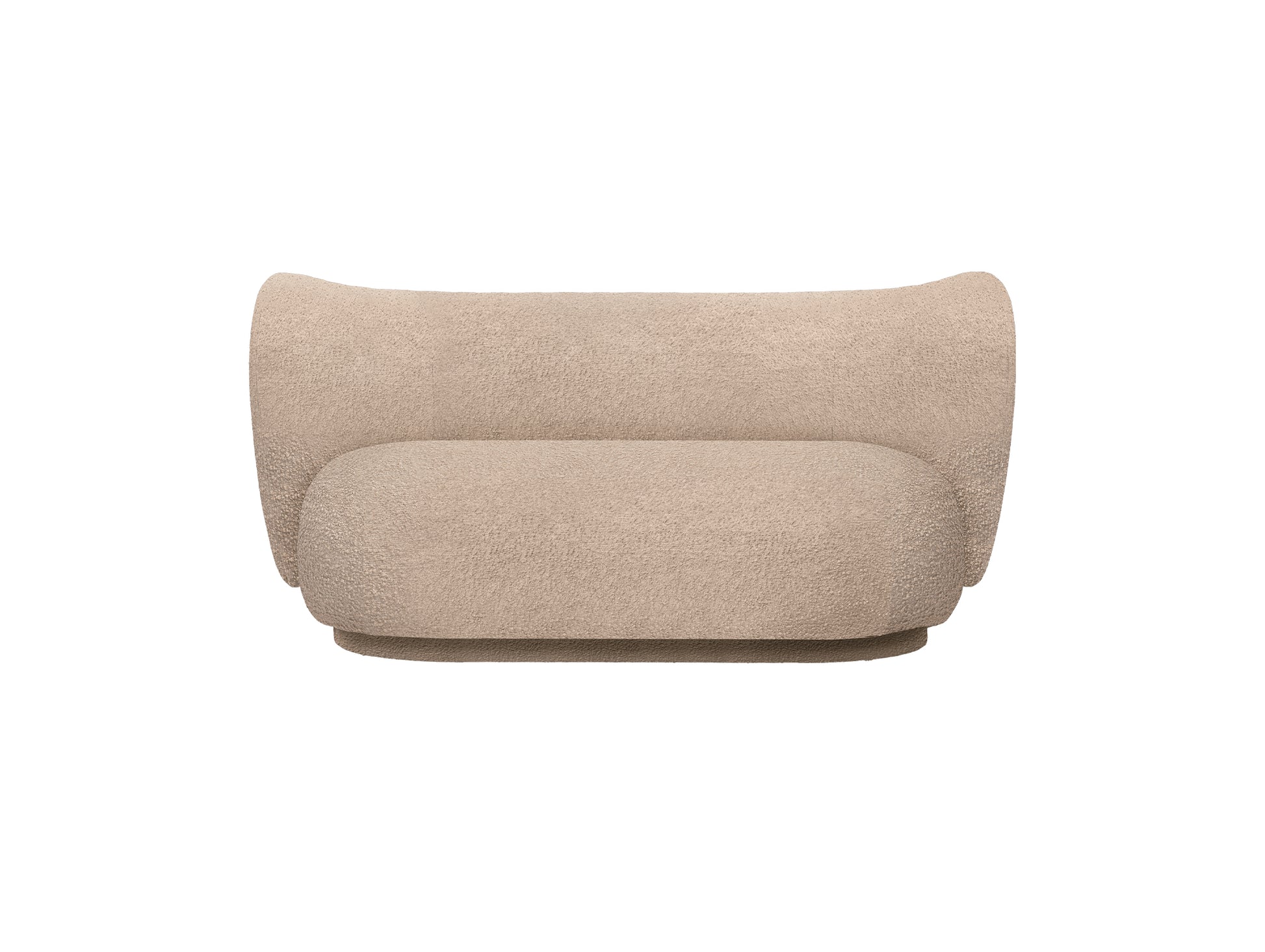 Rico 2-Seater Sofa by Ferm Living - Raw Bouclé Natural