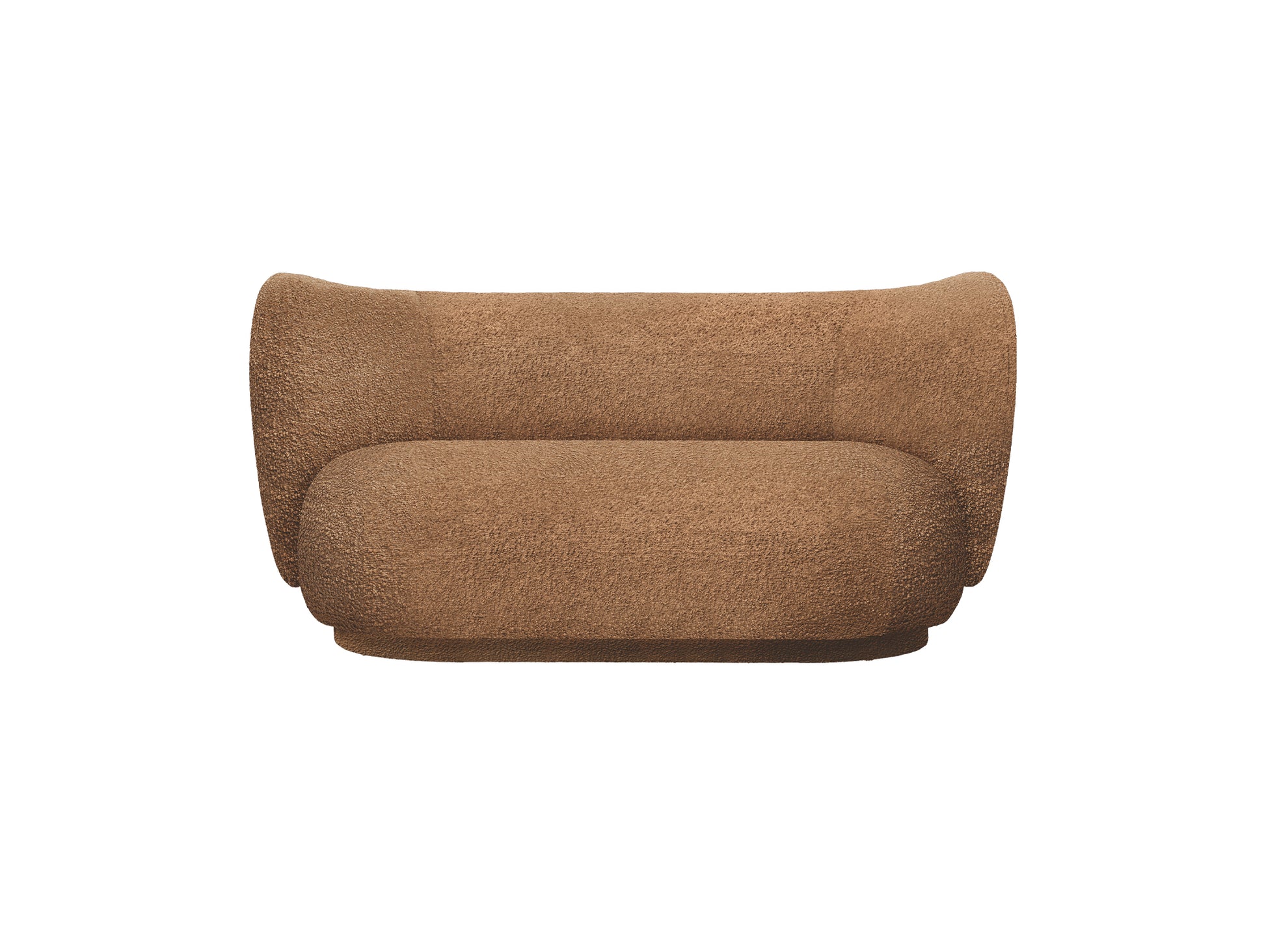 Rico 2-Seater Sofa by Ferm Living - Raw Bouclé Tan