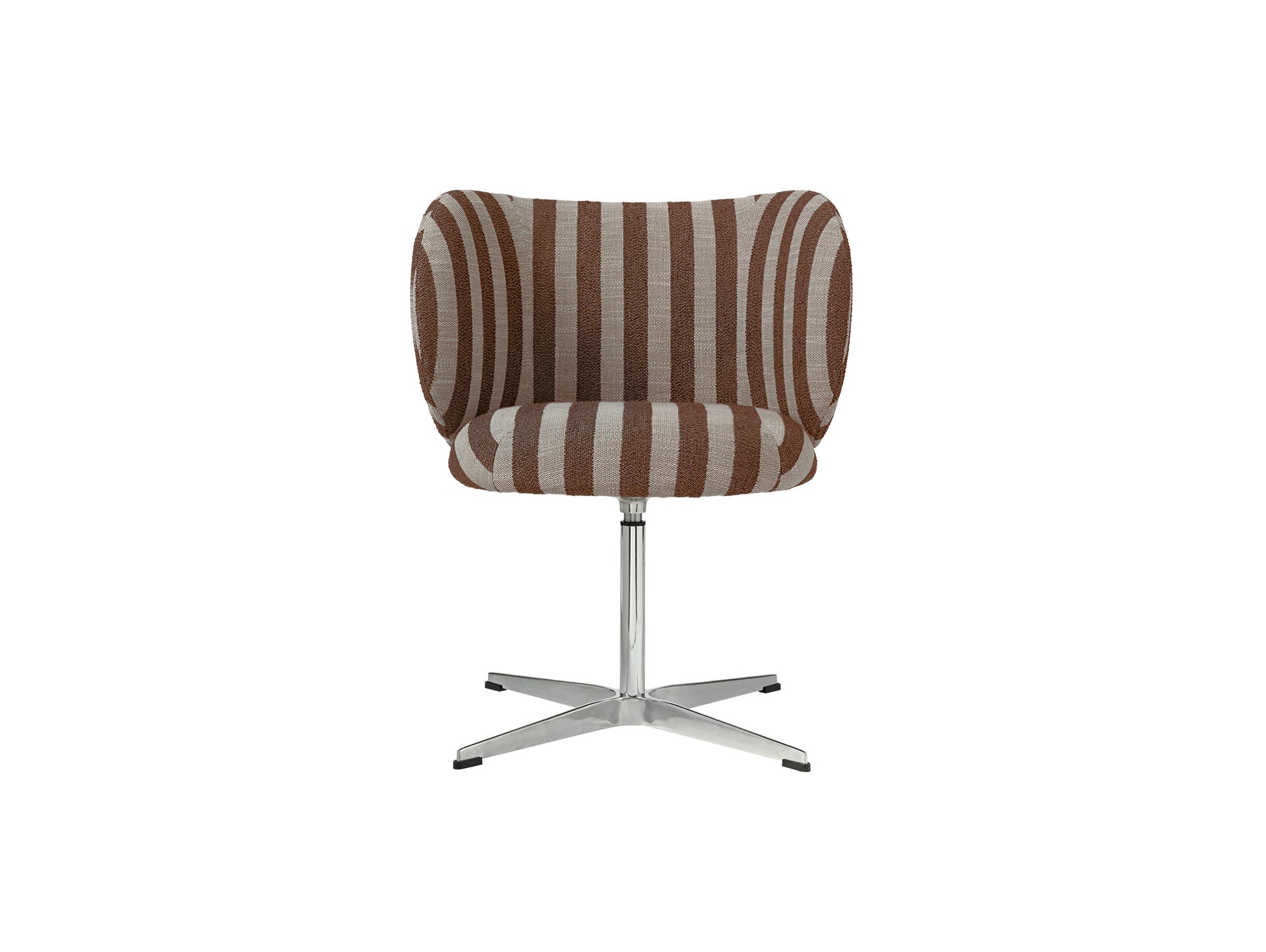 Rico Dining Chair - Swivel Base by Ferm Living - Louisiana Sand Chocolate