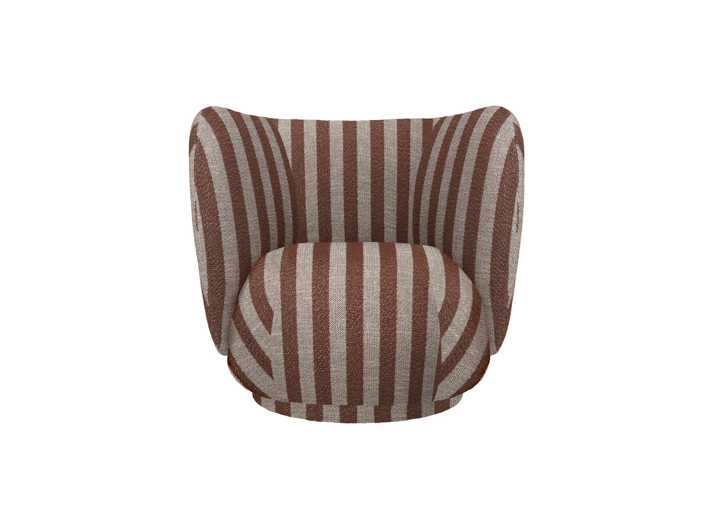 Rico Lounge Chair by Ferm Living - Swivel Base / Louisiana Sand Chocolate