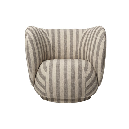 Rico Lounge Chair by Ferm Living - Swivel Base / Louisiana Sand Off White