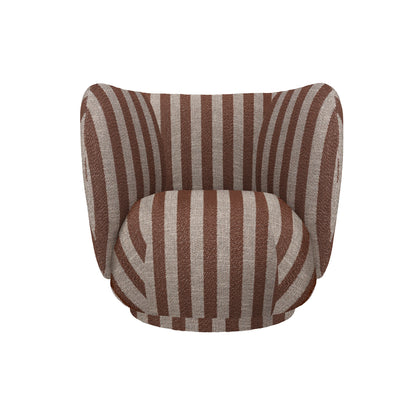 Rico Lounge Chair by Ferm Living - Regular Base / Louisiana Sand Chocolate