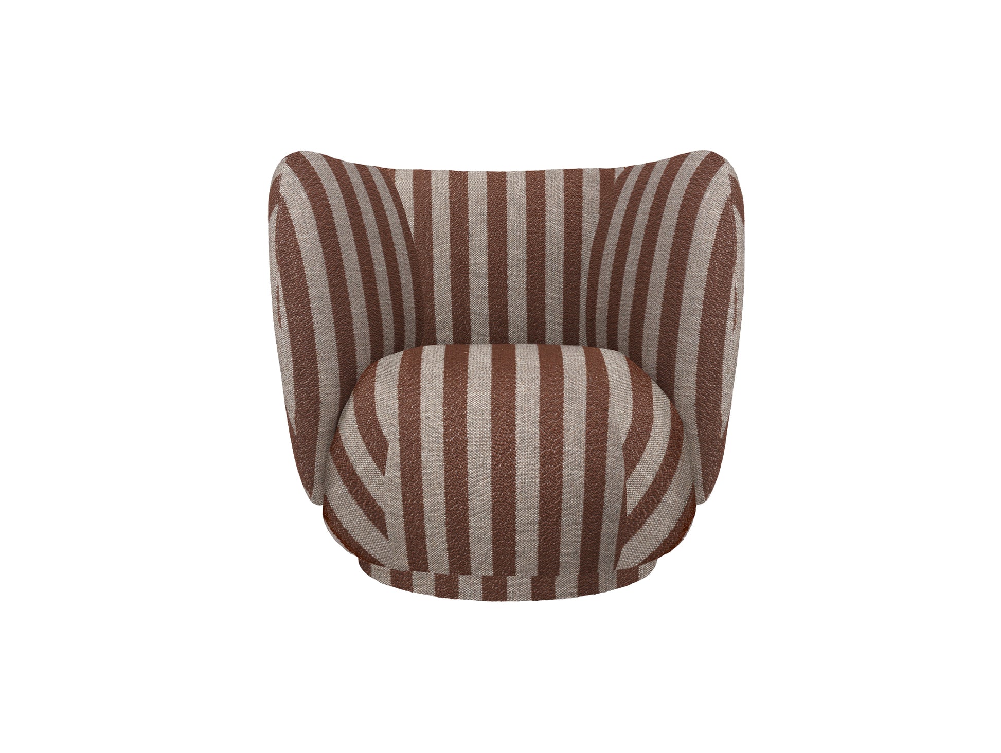 Rico Lounge Chair by Ferm Living - Regular Base / Louisiana Sand Chocolate