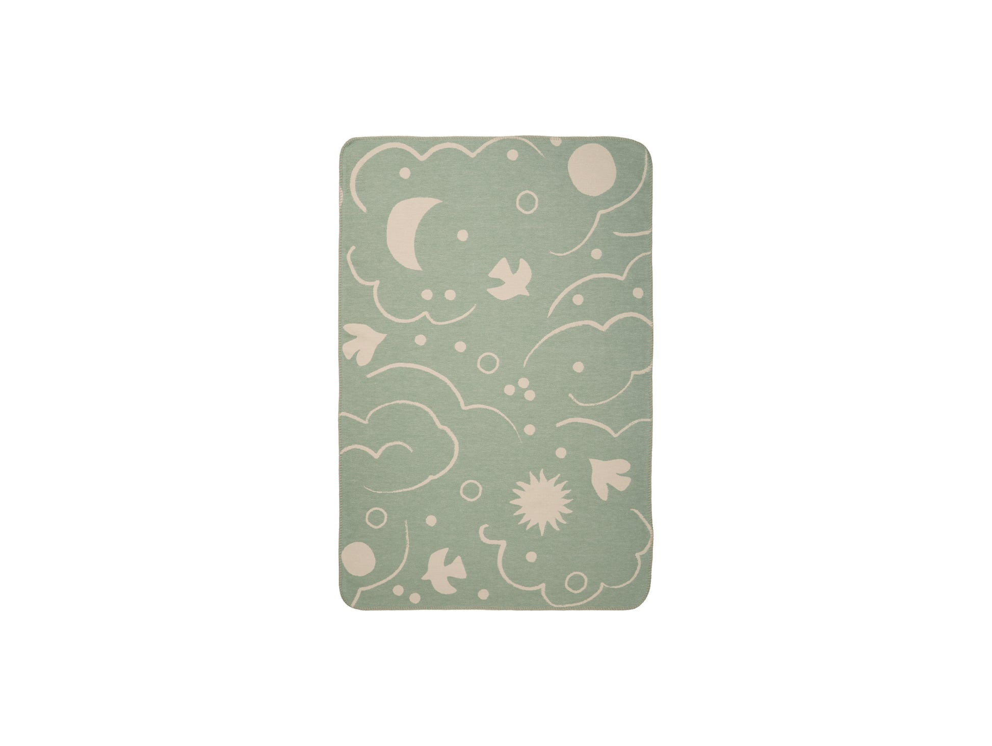 Skye Blanket by Ferm Living - Tea Green / Parchment