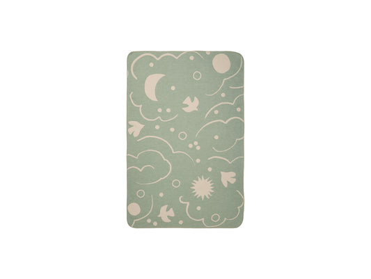 Skye Blanket by Ferm Living - Tea Green / Parchment