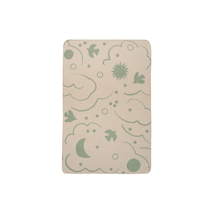 Skye Blanket by Ferm Living - Tea Green / Parchment