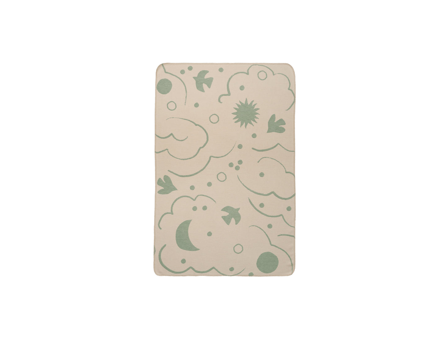 Skye Blanket by Ferm Living - Tea Green / Parchment