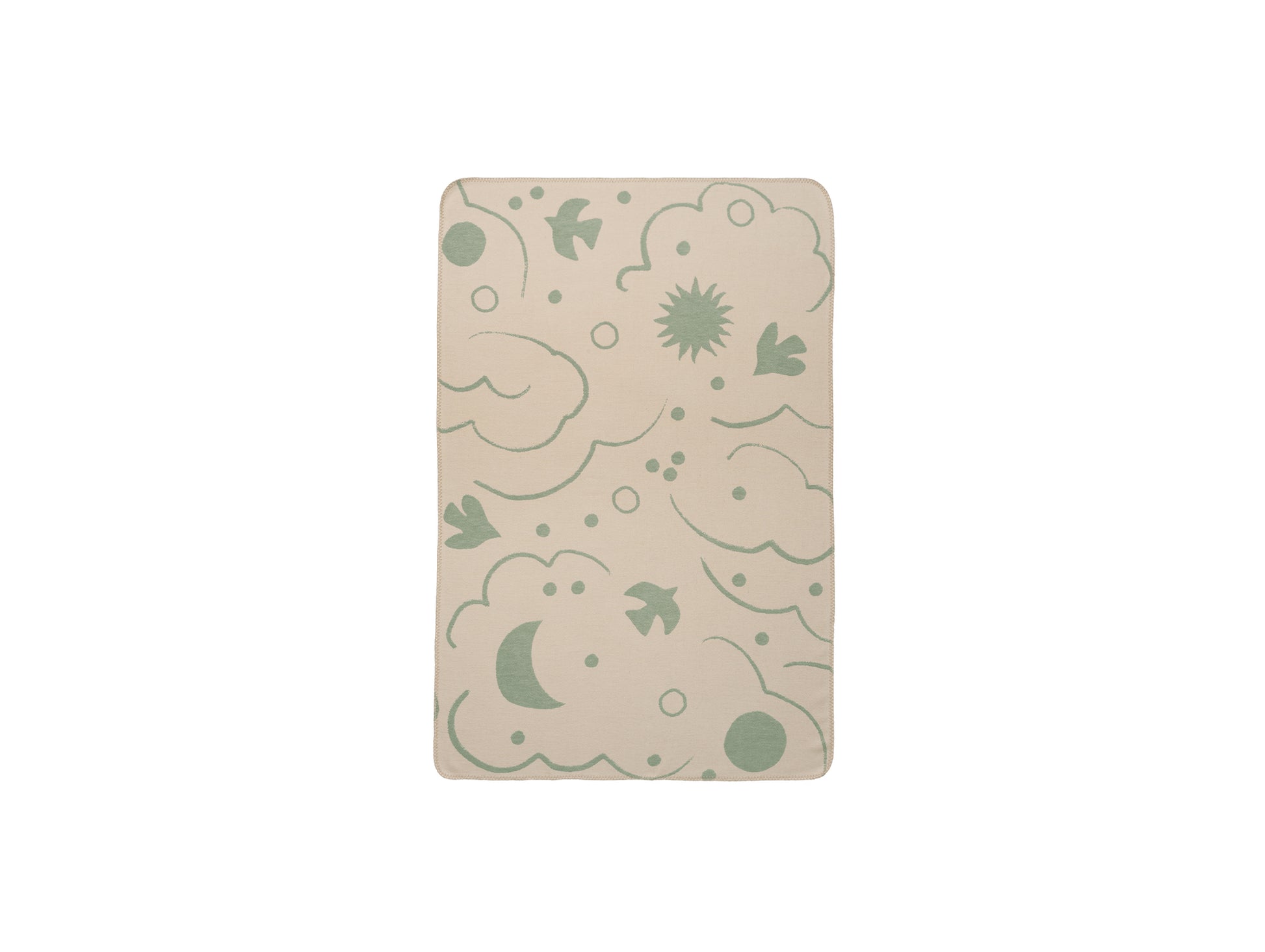 Skye Blanket by Ferm Living - Tea Green / Parchment