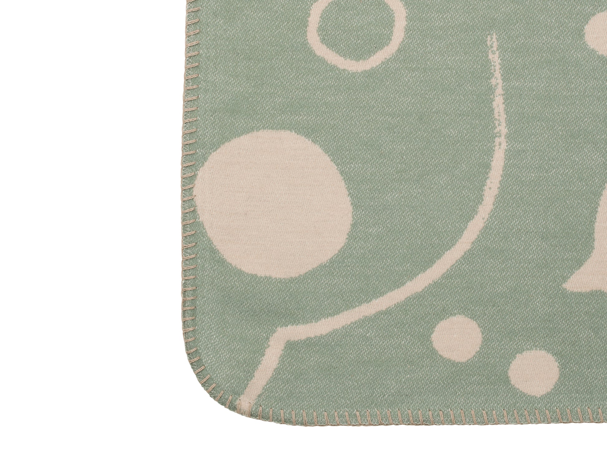 Skye Blanket by Ferm Living - Tea Green / Parchment
