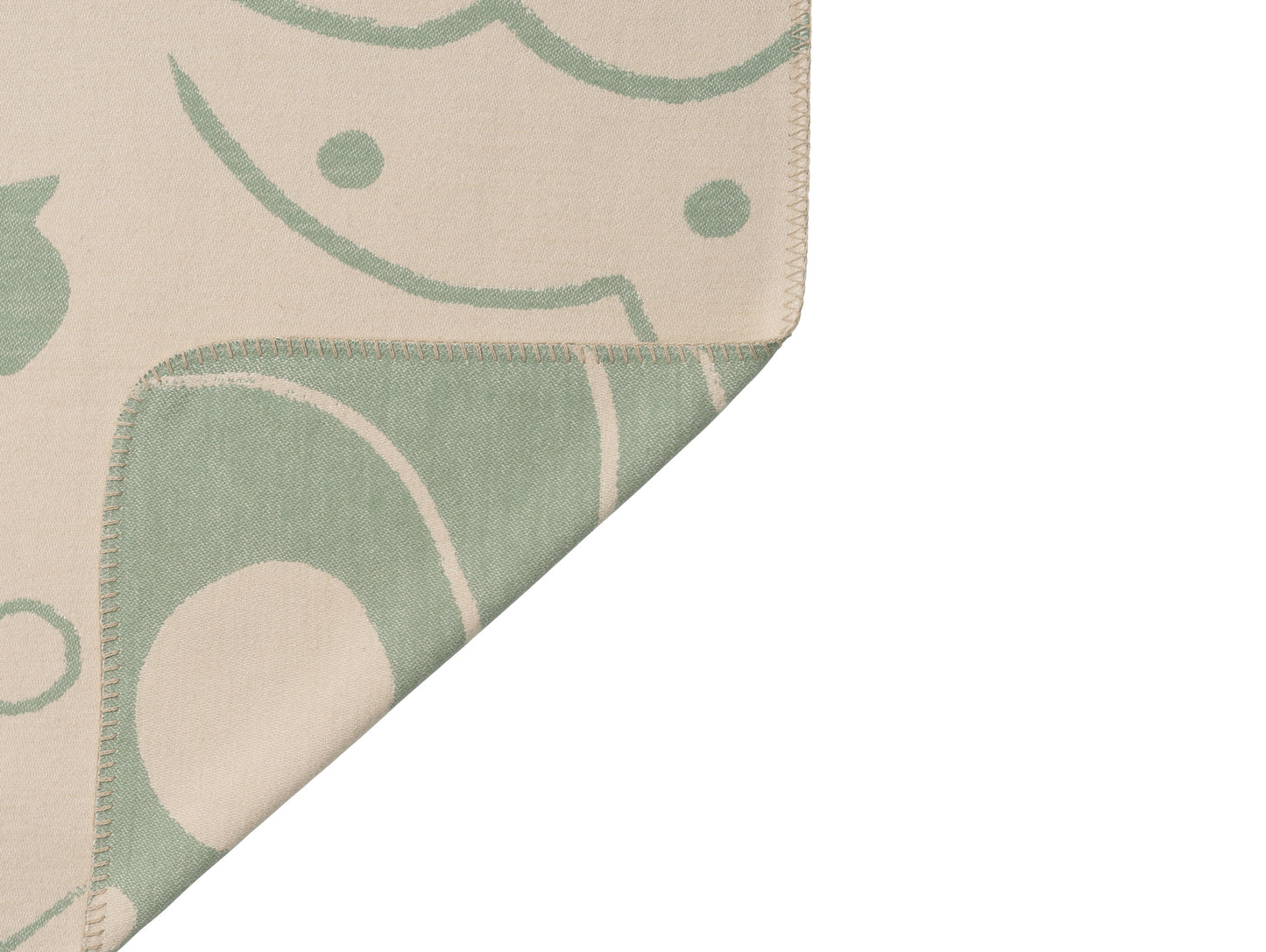 Skye Blanket by Ferm Living - Tea Green / Parchment