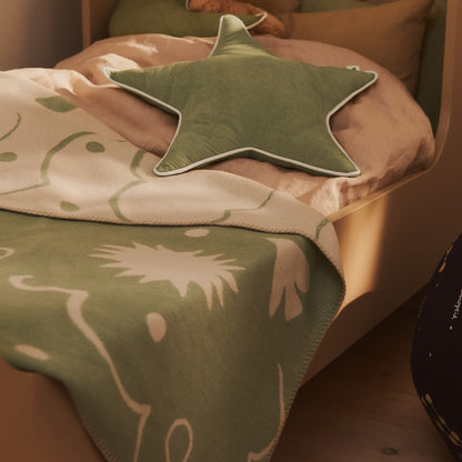Skye Blanket by Ferm Living - Tea Green / Parchment