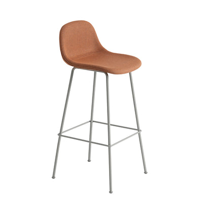 Fiber Barstool with Metal Base by Muuto - Re-wool 568 / Grey Base