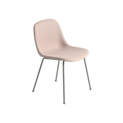 Fiber Side Chair Upholstered with Metal Base by Muuto - Grey Base / Manner 048