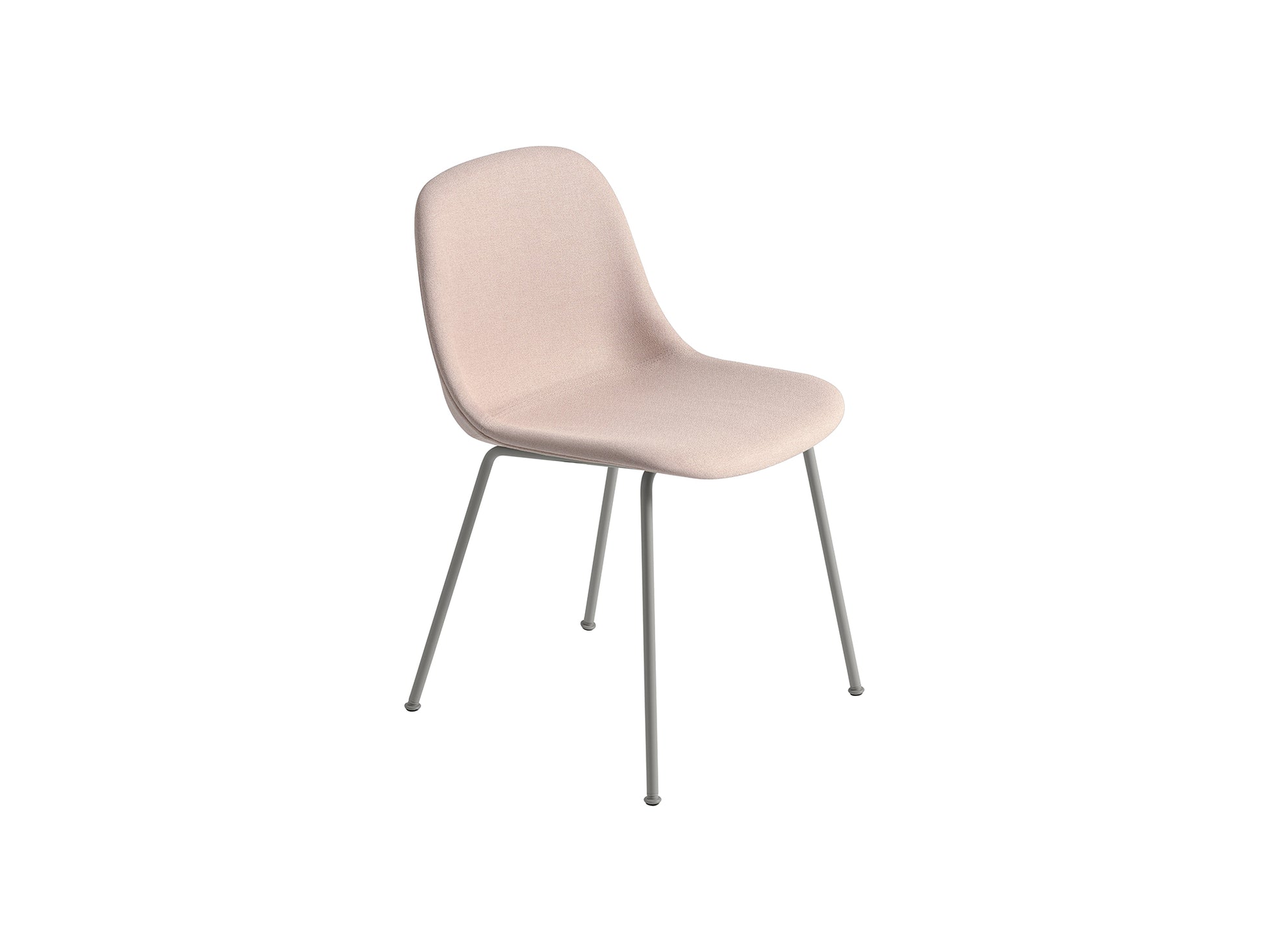 Fiber Side Chair Upholstered with Metal Base by Muuto - Grey Base / Manner 048