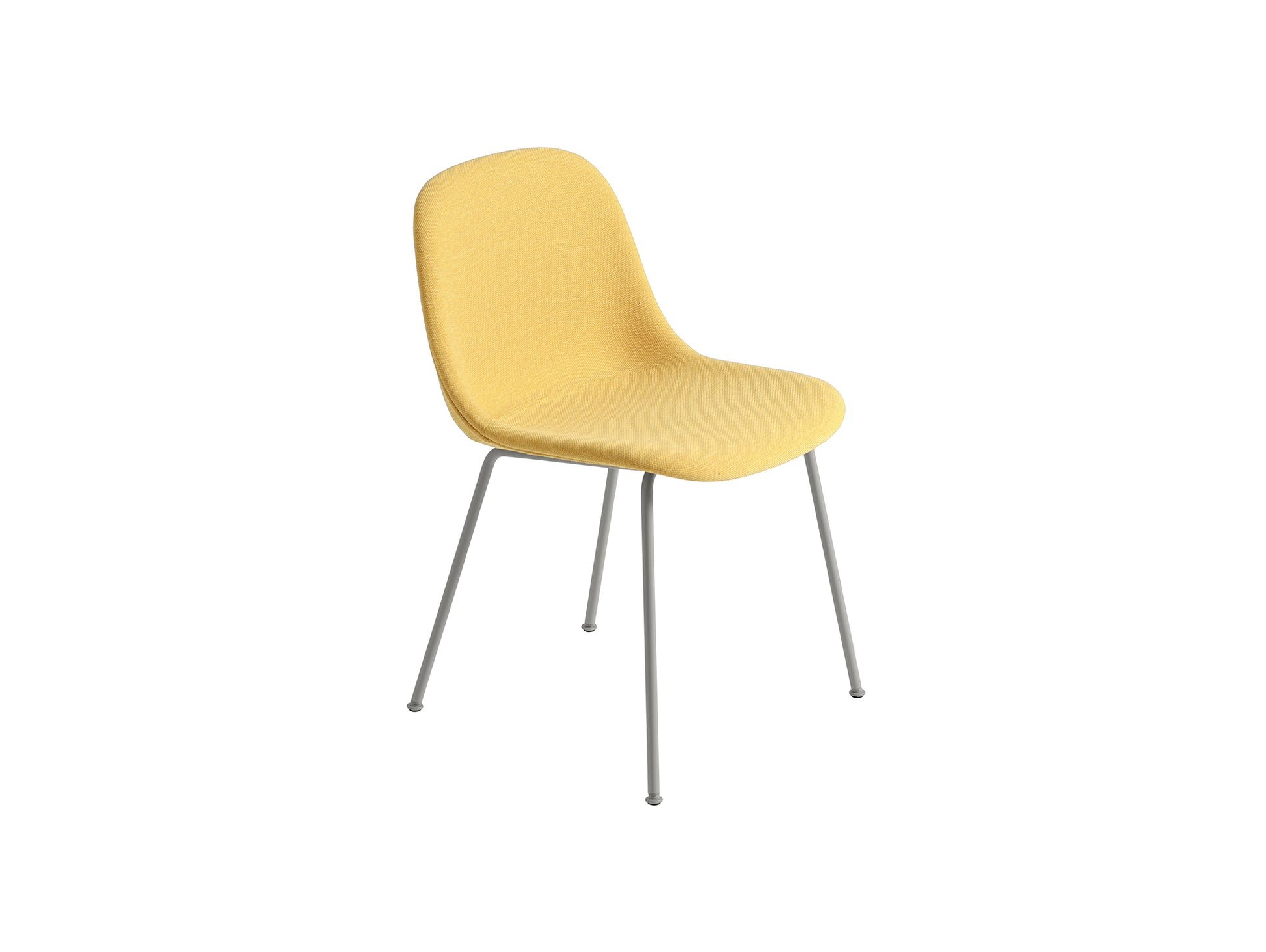 Fiber Side Chair Upholstered with Metal Base by Muuto - Grey Base / Steelcut Quartet 434