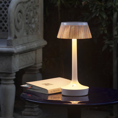 Bon Jour Unplugged Portable Lamp by Flos - French Rose / Fabric Crown