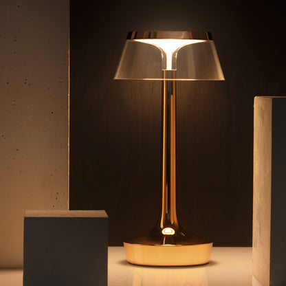 Bon Jour Unplugged Portable Lamp by Flos - Copper / Transparent Crown