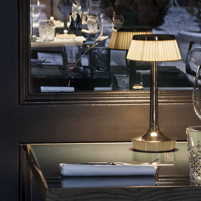 Bon Jour Unplugged Portable Lamp by Flos - Copper / Fabric Crown
