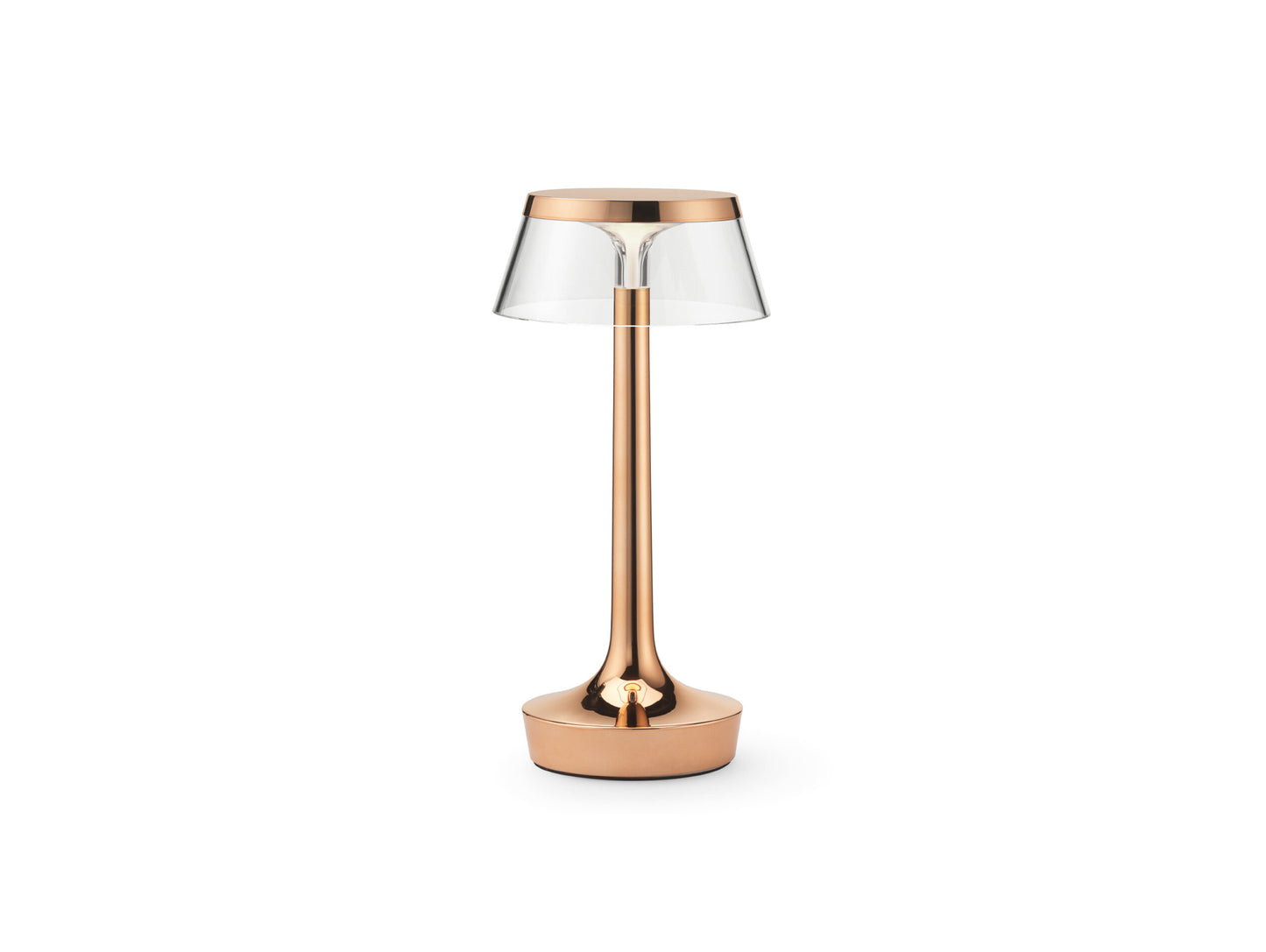 Bon Jour Unplugged Portable Lamp by Flos - Copper / Transparent Crown