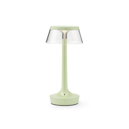 Bon Jour Unplugged Portable Lamp by Flos - Fresh Mint / Transparent Crown