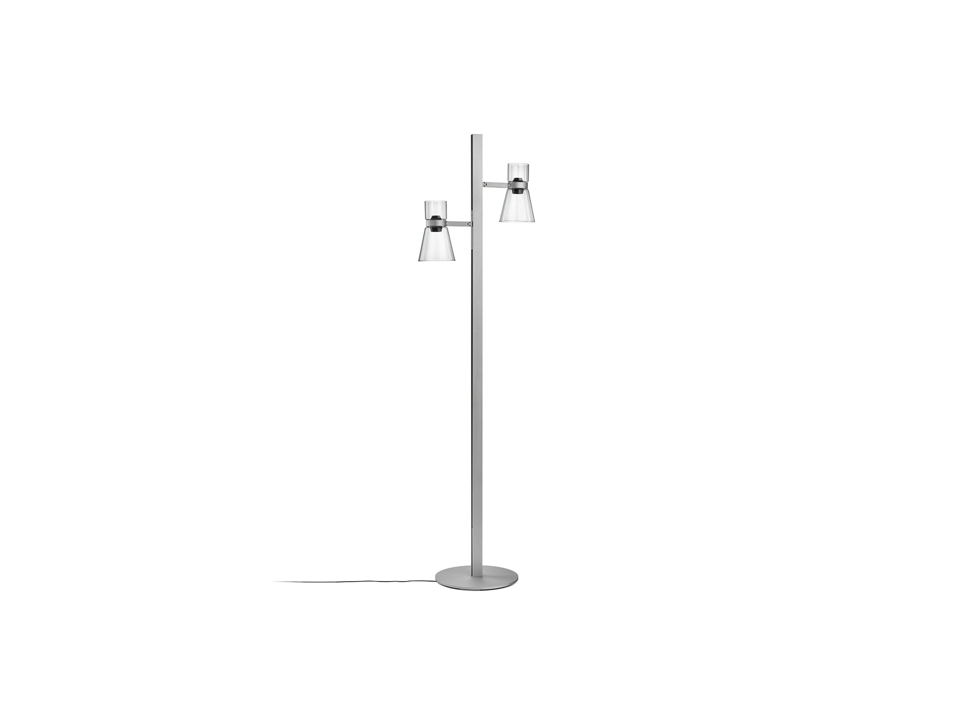Nocturne Floor 2 Lamp by Flos - Cone / Silver