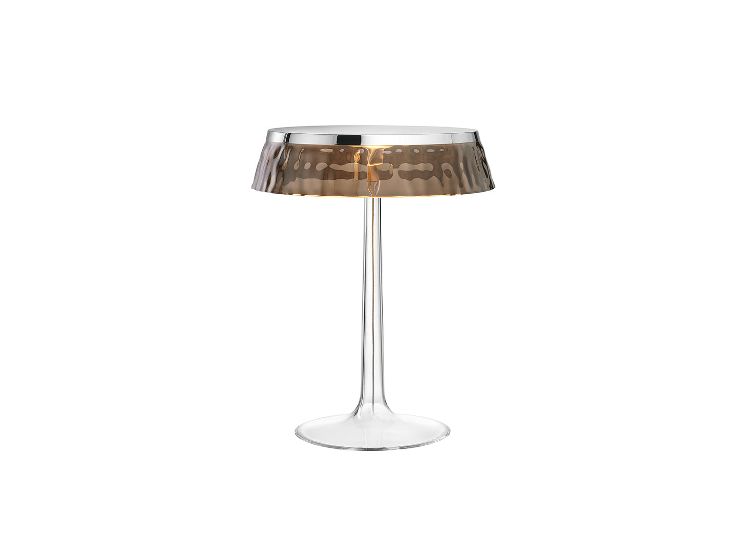 Bon Jour Table Lamp by Flos - Fumée / Chrome
