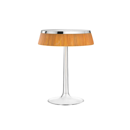 Bon Jour Table Lamp by Flos - Rattan / Chrome
